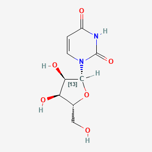 Chemical structure of Uridine-13C