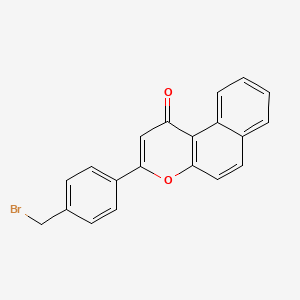 Chemical structure of β-Naphthoflavone-CH2-Br