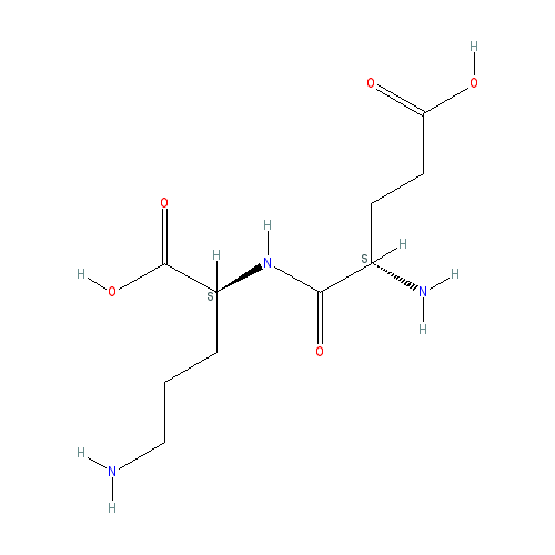 Chemical structure of γ-Glutamylornithine