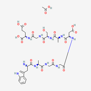 Chemical structure of δ-Sleep Inducing Peptide acetate