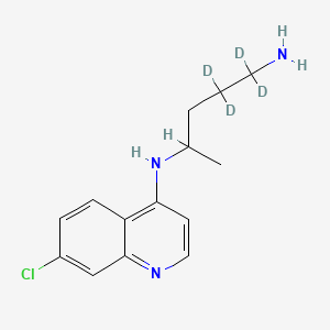 Chemical structure of Didesethyl chloroquine-d4