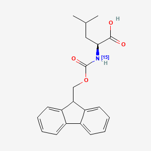 Chemical structure of Fmoc-leucine-15N