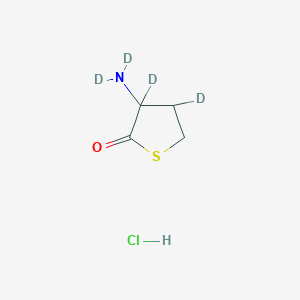 Chemical structure of DL-Homocysteine thiolactone-3,3,4,4-d4 hcl
