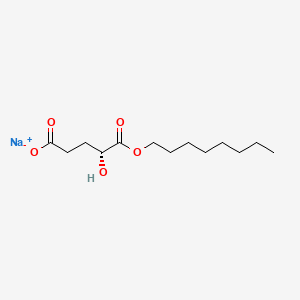 Chemical structure of (2R)-Octyl-α-hydroxyglutarate sodium