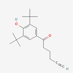 Chemical structure of Tebufelone