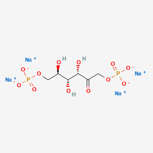 Chemical structure of Fosfructose-13C6 tetrasodium hydrate