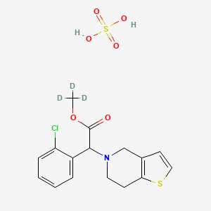 Chemical structure of (Rac)-Clopidogrel-d3 sulfate