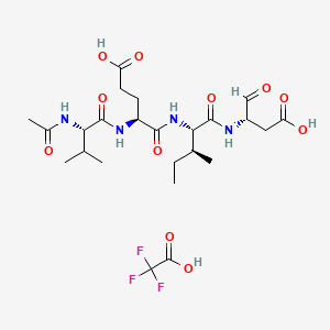 Chemical structure of AC-VEID-CHO TFA