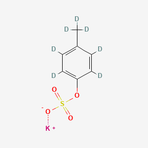Chemical structure of p-Cresol sulfate-d7 potassium