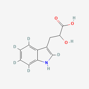 Chemical structure of Indolelactic acid-d5