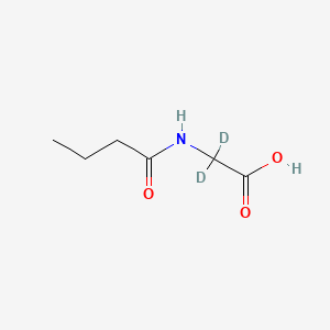 Chemical structure of N-Butyrylglycine-d2