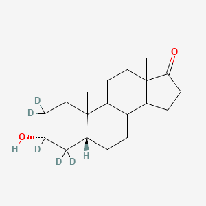 Chemical structure of Etiocholanolone-d5