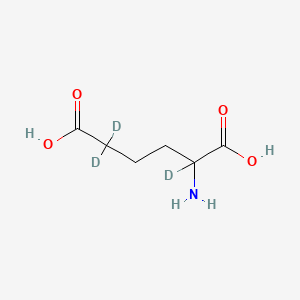 Chemical structure of Aminoadipic acid-d3