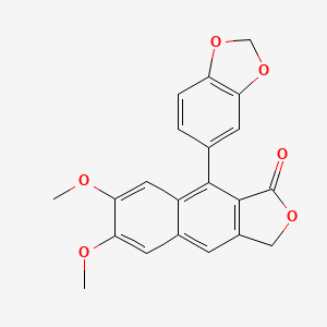 Chemical structure of Justicidin B