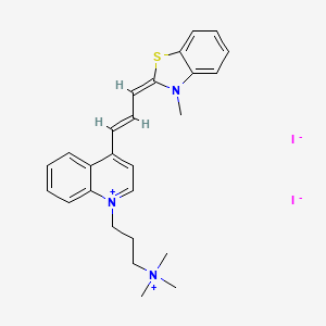 Chemical structure of TO-PRO-3 iodide