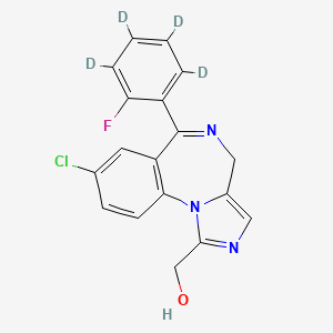 Chemical structure of 1'-Hydroxymidazolam-d4