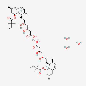 Chemical structure of Simvastatin acid calcium hydrate