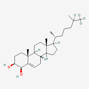 Chemical structure of 4β-Hydroxycholesterol-d4