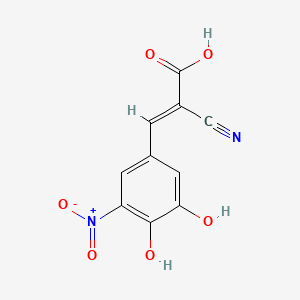 Chemical structure of Entacapone acid