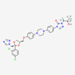 Chemical structure of Hydroxy Itraconazole-d5