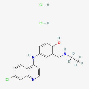 Chemical structure of N-Desethyl amodiaquine-d5 dihydrochloride