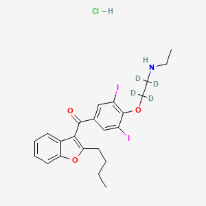 Chemical structure of Desethyl Amiodarone-d4 hydrochloride