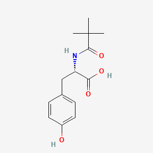Chemical structure of N-Pivaloyl-L-tyrosine