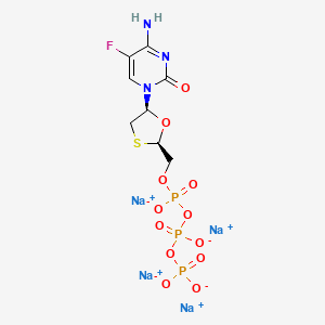 Chemical structure of Emtricitabine triphosphate tetrasodium salt