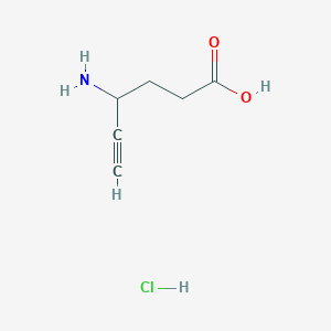Chemical structure of γ-Acetylenic GABA hydrochloride