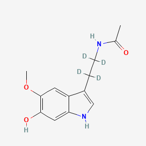 Chemical structure of 6-Hydroxy Melatonin-d4