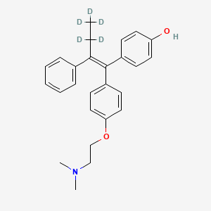Chemical structure of (Z)-4-Hydroxy Tamoxifen-d5