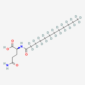 Chemical structure of N2-Lauroyl-L-glutamine-d23