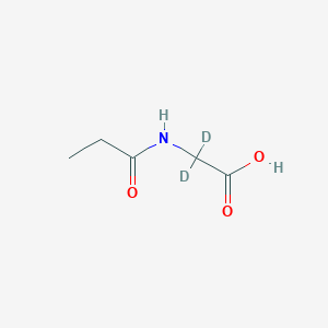 Chemical structure of N-Propionylglycine-2,2-d2