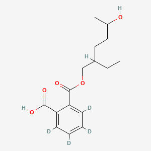 Chemical structure of Mono(2-ethyl-5-hydroxyhexyl) phthalate-d4