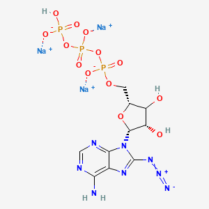 Chemical structure of 8-Azido-ATP trisodium