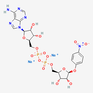 Chemical structure of pNP-ADPr disodium