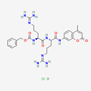 Chemical structure of Z-Arg-Arg-AMC hydrochloride