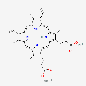 Chemical structure of Mn(II) protoporphyrin IX