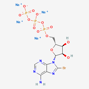 Chemical structure of 8-Bromoadenosine 5'-triphosphate tetrasodium