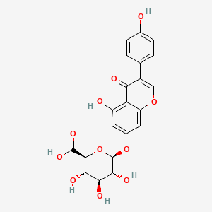 Chemical structure of Genistein 7-O-glucuronide