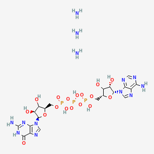 Chemical structure of Guanosine 5'-triphosphate-5'-adenosine triammonium