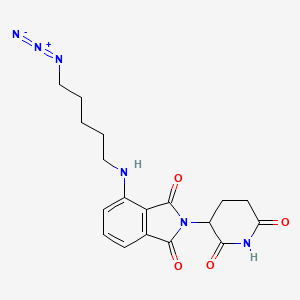 Chemical structure of Pomalidomide-C5-azide