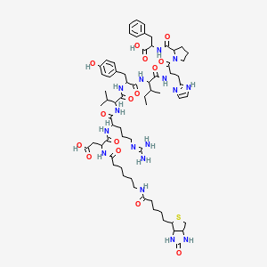 Chemical structure of Biotin-Ahx-Angiotensin II human