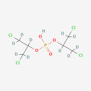 Chemical structure of Bis(1,3-dichloro-2-propyl) phosphate-d10