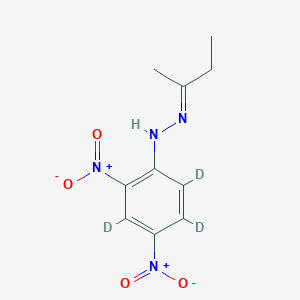 Chemical structure of 2-Butanone 2,4-dinitrophenylhydrazone-d3