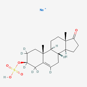 Chemical structure of Dehydroepiandrosterone sulfate sodium salt-d6