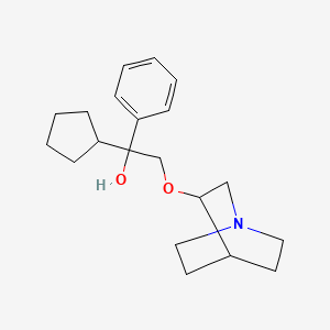 Chemical structure of 5-Hydroxy tryptophol β-D-glucuronide-d4