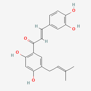 Chemical structure of Broussochalcone A
