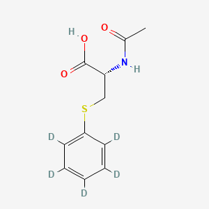 Chemical structure of L-Phenylmercapturic acid-d5