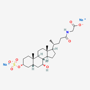 Chemical structure of Glycochenodeoxycholic acid 3-sulfate-d5 disodium